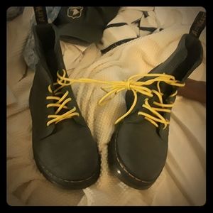 High top green cloth Doc Marten calf high mw s bot